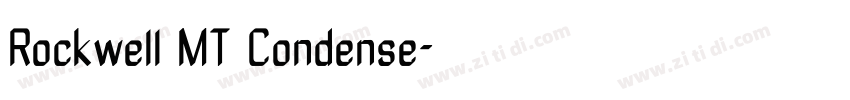 Rockwell MT Condense字体转换
